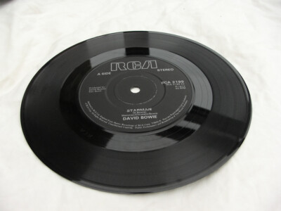BOWIE STARMAN / SUFFRAGETTE CITY, 1980 UK PRESS, BLACK LABEL - RARE SOLID CENTER