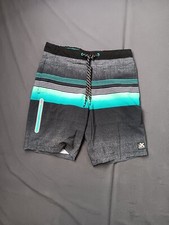 Zero Xposur Mens Swim Trunks Boardshorts Black Grey Green Small S New NWT 31