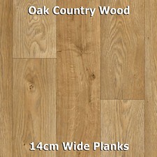 NEW Wood Plank Vinyl Flooring Roll Quality Lino Anti-Slip Kitchen Bathroom Cheap