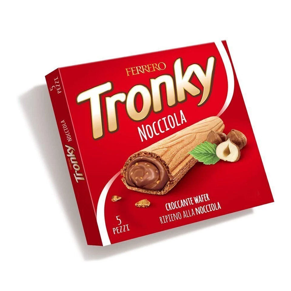 Ferrero Tronky, wafer alla Nocciola, 4 conf. da 5 pezzi da 18gr SPEDIZIONE GRATU