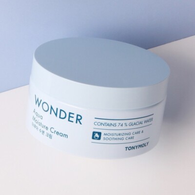 TONYMOLY Wonder Aqua Moisture Cream 300 ml - Hydrating Gel-Type Moisturizer -...