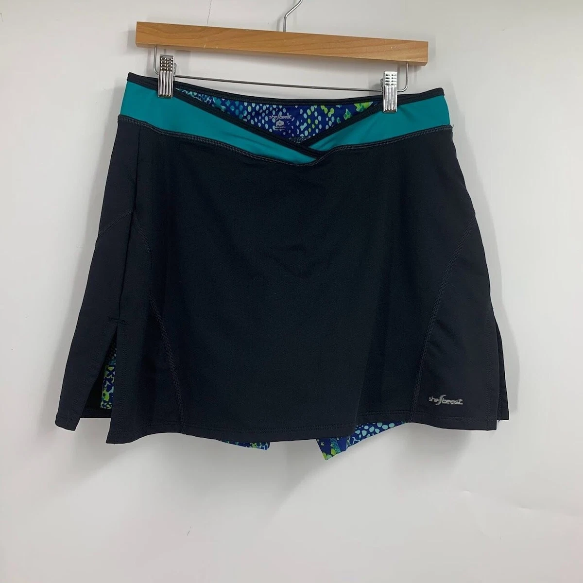 She Beest Women s Padded Cycling Asymmetrical Cycling Skort Size XL
