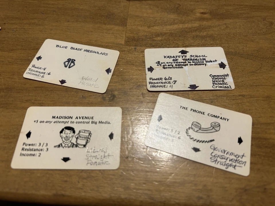 Набор карточных игр Illuminati портативные игры Стива Джексона 1983 с расширениями 1 и 2 - Изображение 4 из 4