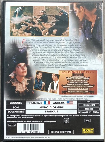 DVD LES 55 JOURS DE PÉKIN/NICHOLAS RAY/CHARLTON HESTON/AVA GARDNER/DAVID NIVEN - Imagen 2 de 2