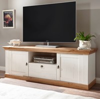 Tv Lowboard Fernseher Unterschrank 180 Cm Eiche Pinie Weiß KomforthöHe Hemsby