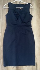 BANANA REPUBLIC Ponte Knit Dress Sheath Bodycon Knot Front Navy Size 8P NEW