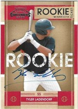 Autographed/Signed 2008 Playoff Contenders #47 Tyler Ladendorf Minnesota Twins
