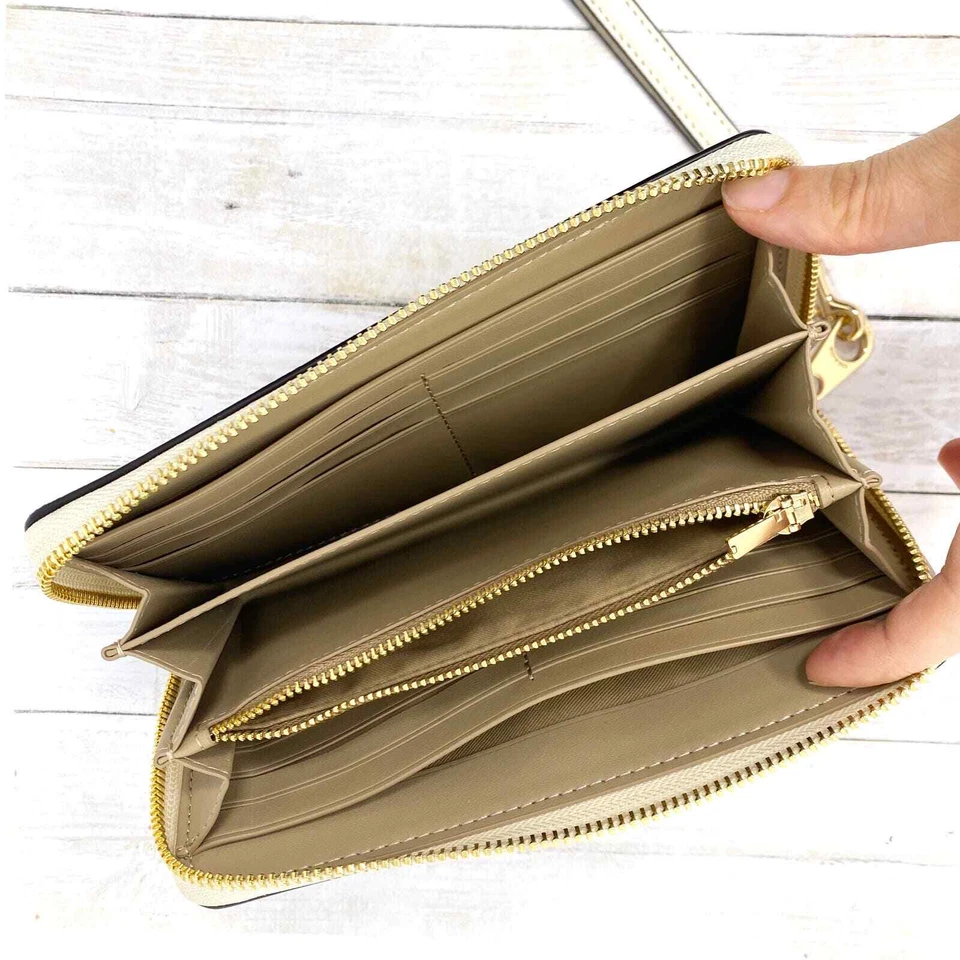 Бумажник Coach длинный на молнии вокруг с орнаментальным принтом мел белый мульти C7410 новый - Изображение 3 из 4