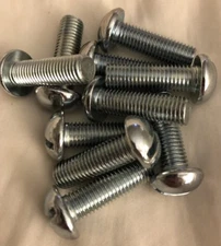 5/16-24 X 1 Round Head Slotted Machine Screw Fine SAE (10)