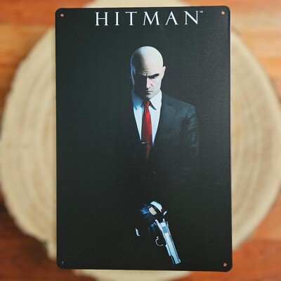   Blechschild Metallschild Gaming Hitman Agent 47 Tin Sign