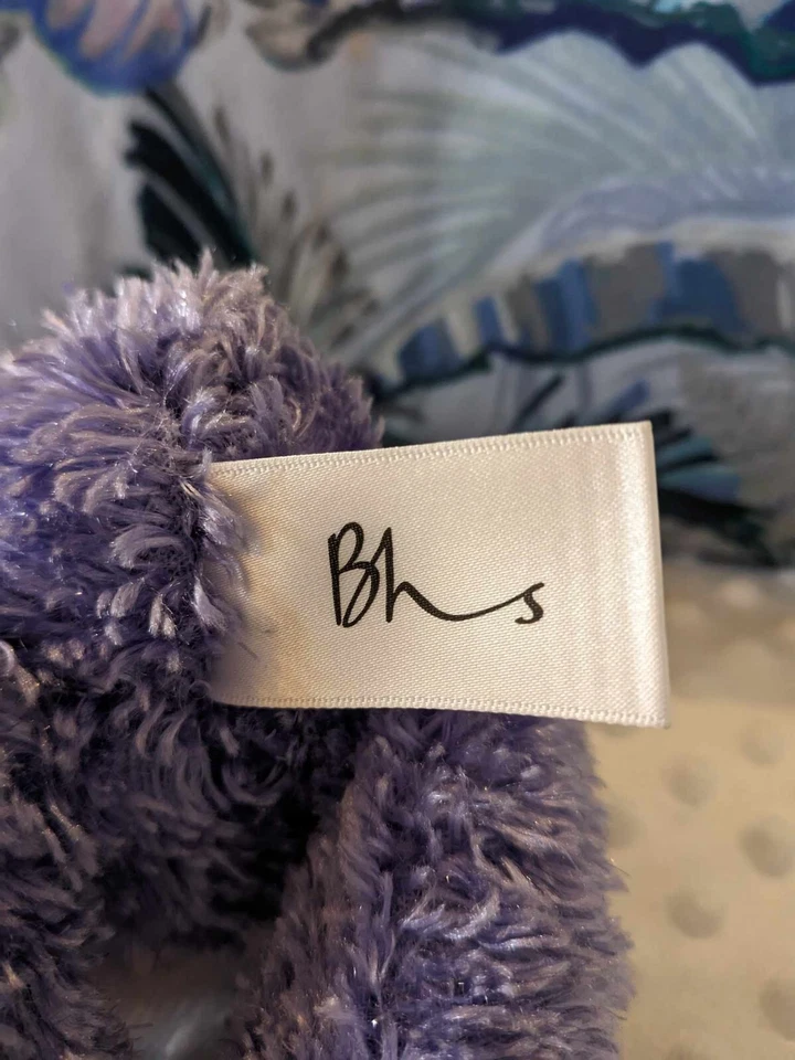 BHS Purple Sitting Bear Plush Soft Toy - Image 4 of 4