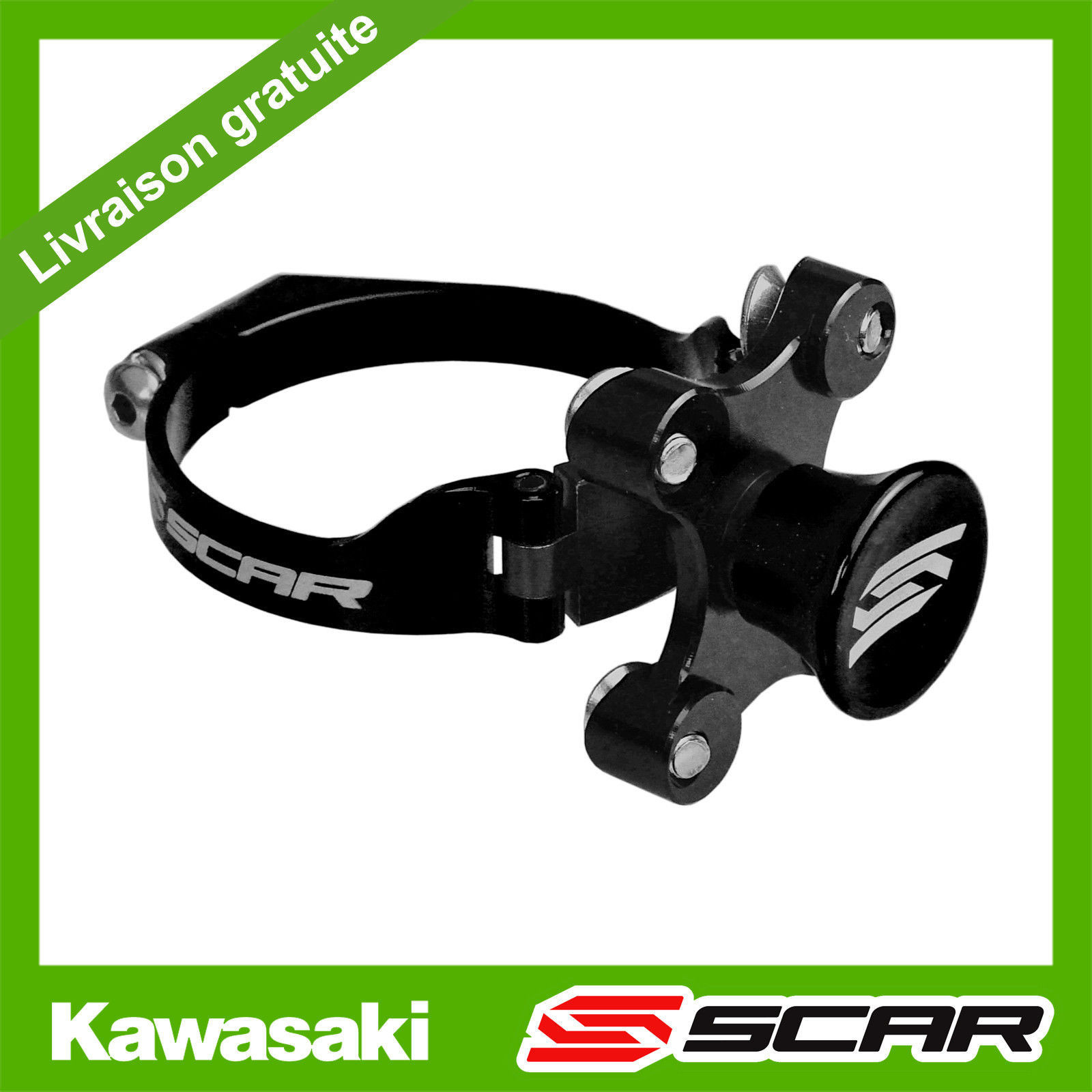 Bloque fourche holeshot Scar noir pour réussir vos départs en course de motocross KXF