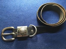 Harley Davidson Logo Belt Buckle Rate VTG And Harley Davidson Leather Belt 36