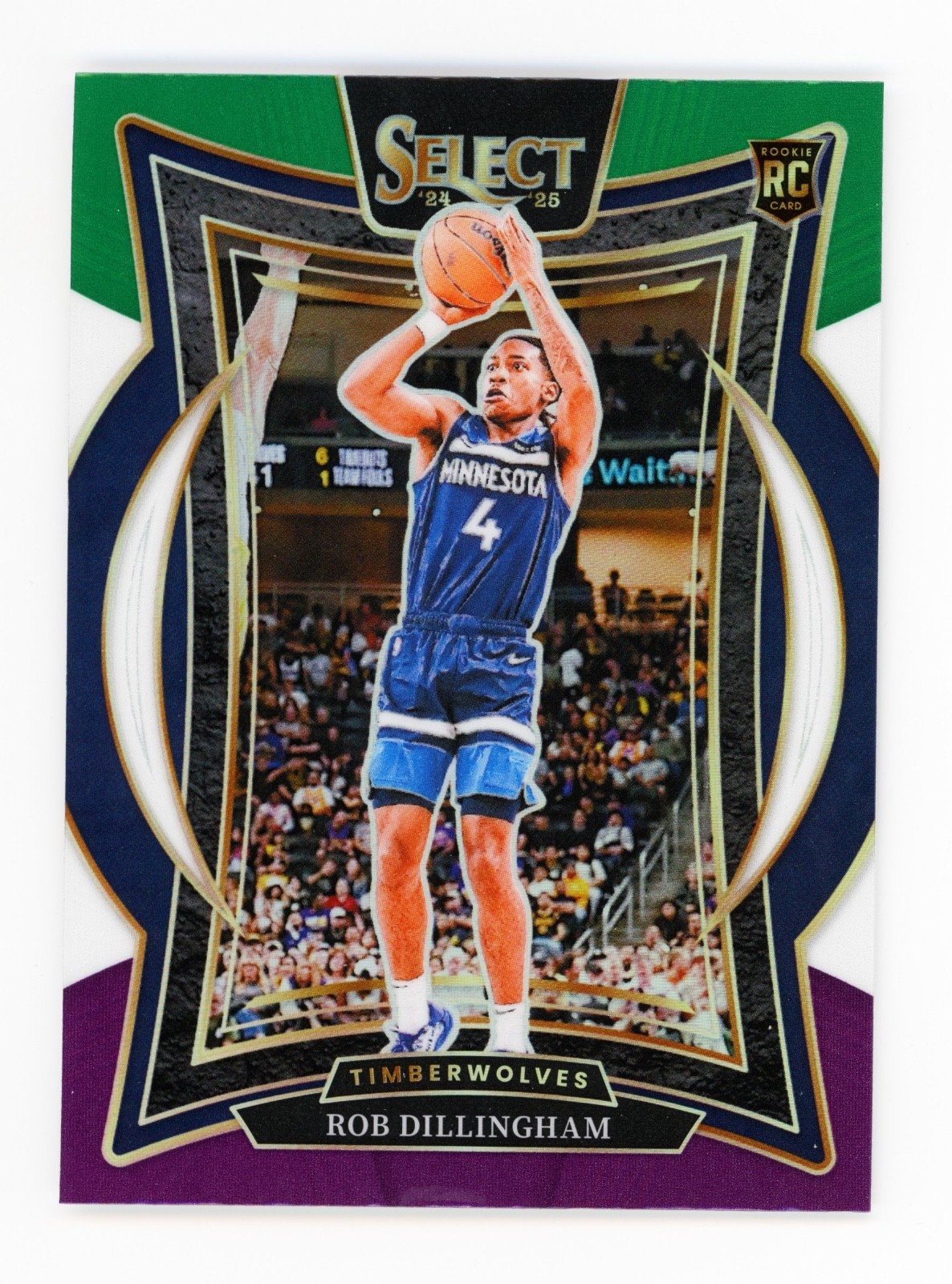 2024-25 Panini Select Concourse Green White Purple Rob Dillingham Rookie RC #84
