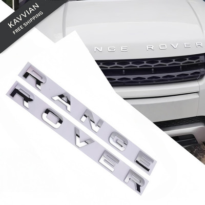 for Range Rover Emblem 3D Letters Replacement Part Badge Sticker Rear silver 