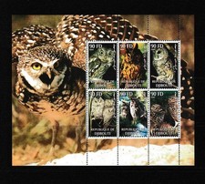 Djibouti 2004 Owls Sheetlet Unlisted by Gibbons UM