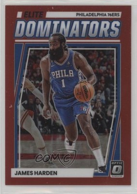2022 Panini Donruss Optic Elite Dominators Red Prizm 81/99 James Harden #2 6l7
