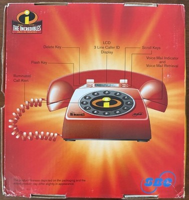 Disney Pixar The Incredibles SBC Collectors Phone In Box with Instructions, NEW