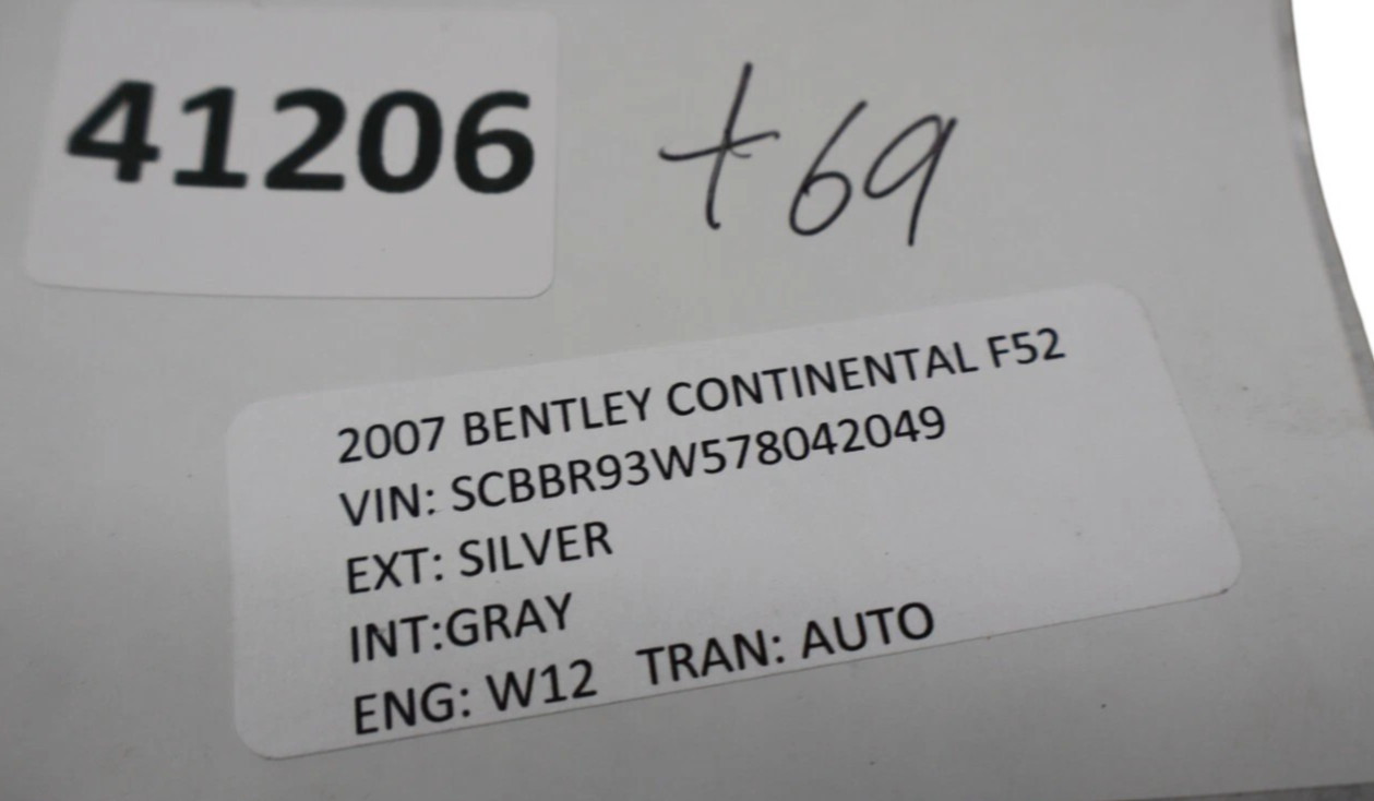 07-12 Bentley Continental GTC GT Left Knee Panel Under Dash Dashboard Gray Oem