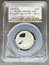 2010-S Silver Proof Grand Canyon Quarter PCGS PR-69 DCAM Buy 3 Items Get $ 5 Off