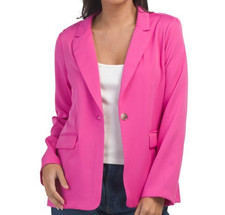 LUSH Casual Notch Collar Blazer Jacket in Magenta Pink Size Large NWOT