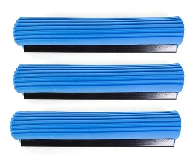 3-Pack PVA Sponge Roller Mop Head Refills for Kitchen Home Floor Cleaning