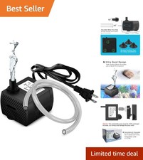 Ultra-Quiet Mini Submersible Water Pump 95GPH with 3.3ft Tubing for Aquariums