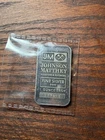 Johnson Matthey 1 Ounce Troy Silver Bar, .999 Fine silver