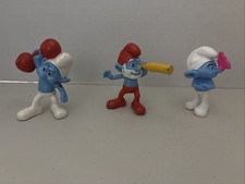 Smurfs McDonalds Figures Lot of 3 Happy Meal Toys 2011 With Pap  Hefty  Grouchy