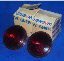 New Vintage Wagner 4425r 12v Red Sealed Beam Stop Tail Light Lamp Assembly Pair