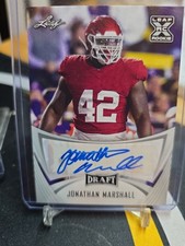 2021 LEAF DRAFT JONATHAN MARSHALL #BA-JM2 ARKANSAS/STEELERS CE