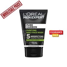 L'Oreal Men Expert Pure Carbon Purifying Daily Face Wash 100ml - Clearance Sale
