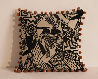 SOHO HOME Daxton Square Cushion, Feather Pad (NEW)