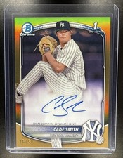 2025 Bowman Chrome Baseball Cade Smith #CPA-CS Prospect Gold Refractor Auto /50
