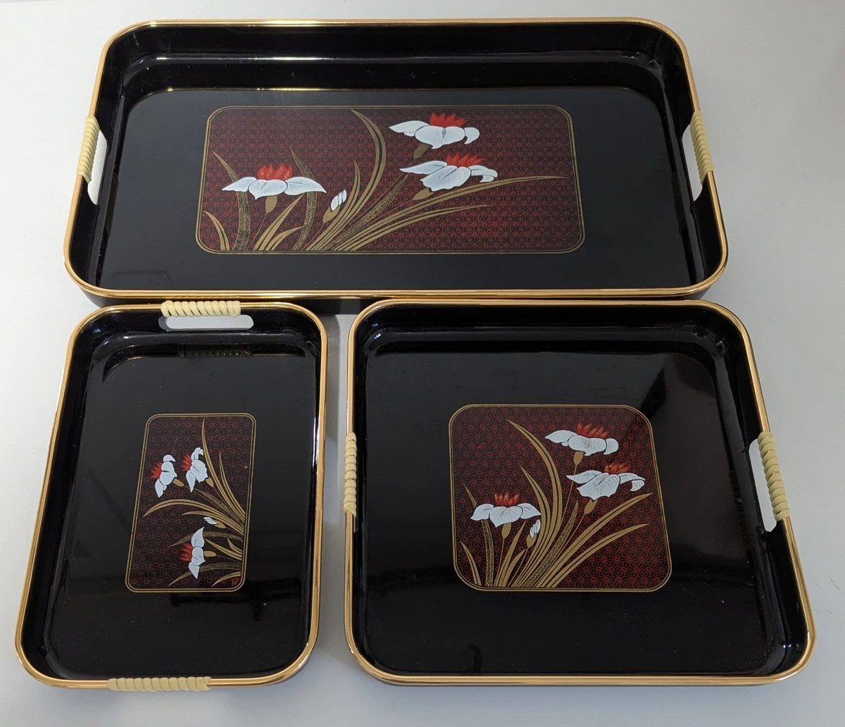 复古日本漆器托盘| eBay