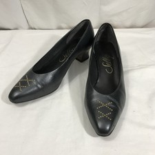 Selby Vintage Women s Black Leather Pumps Size 8.5