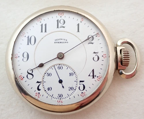 ANTIQUE 16s ILLINOIS GRADE 305 17 JEWEL POCKET WATCH