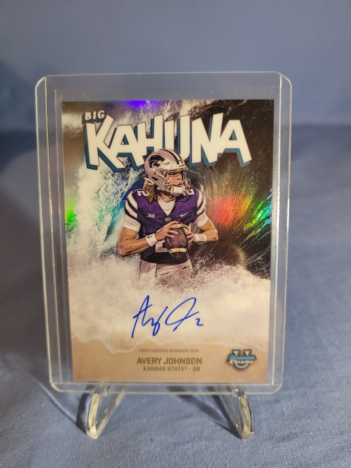 2025 Bowman Chrome U Football Avery Johnson Big Kahuna Auto