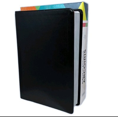 Biblia de Estudio Arco Iris Pastoral Reina Valera 1960 imit piel negro