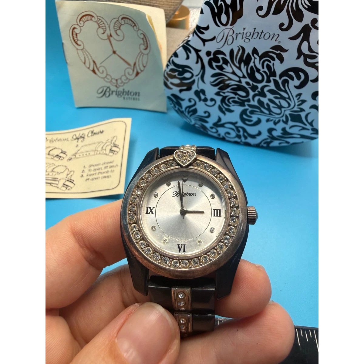 BRIGHTON Dana Point Silver Swarovski Crystal WATCH VINTAGE Brighton Dana Point Swarovski | Mercari main image 4
