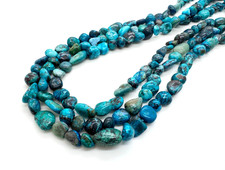 Natural Genuine Blue Teal Turquoise Nugget Pebble Gemstone Beads PGS352B