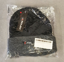 RockJock Unisex Beanie Hat Acrylic Knit Black/Grey One Size Winter
