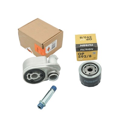 Oil Cooler NRF + Oil Filter for Fiat Ducato 2.3D 130 160 Multijet 31324 5801555580 504