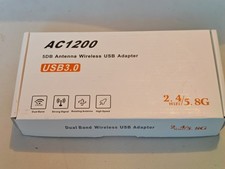 Dual Band 2.4/5Ghz 1200Mbps Wireless WiFi Network USB Adapter w/Antenna 802.11AC