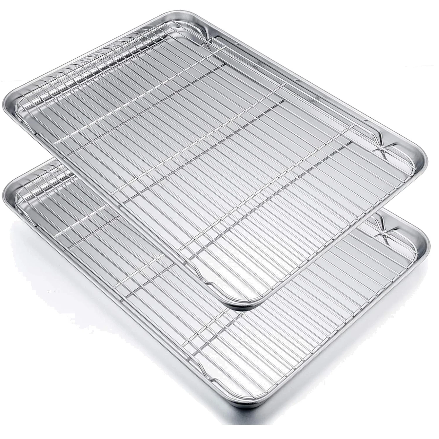 19.6" Stainless Steel Baking Sheet + Rack Set