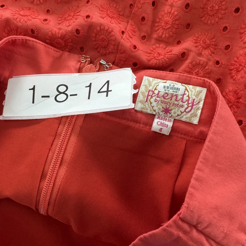 Falda Plenty by Tracy Reese para mujer 4 ojales bordados encaje lápiz dobladillo curvo Foto 3 de 4