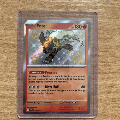 112/091 Entei - Paldean Fates - Baby Shiny - Rare - Pokemon Card TCG NM/MINT