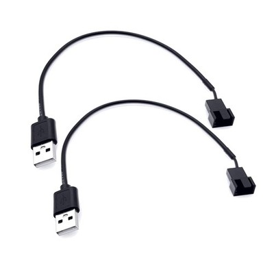 USB-zu-3-Pin/4-Pin Lüfter-Netzteilkabel 30cm Kurzschlussschutz für Gehäuselüfter