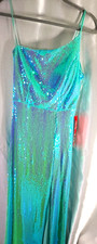 crystal doll gown /dress woman size 7 sequin ombre junior formal evening