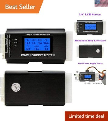 Portable Power Supply Tester with LCD Display for ATX, SATA & IDE Connectors
